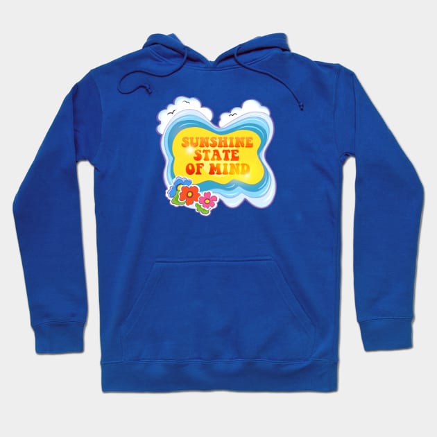 Sunshine State Of Mind Vintage Seventies Style Graphic Hoodie by LittleBunnySunshine